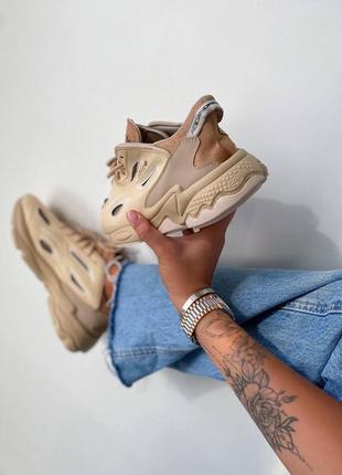 Чоловічі кросівки adidas ozweego celox beige8 фото