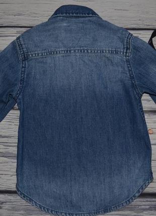9 - 12 месяцев 80 см очень крутая модная фирменная джинсовая рубашка next некст8 фото
