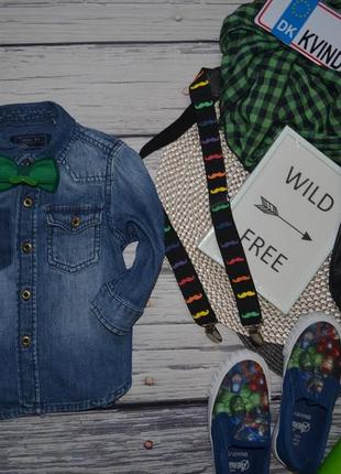 9 - 12 місяців 80 см дуже крута модна фірмова джинсова сорочка next некст