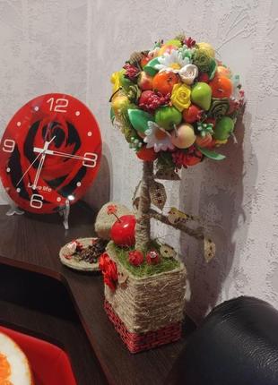 Топиарий. дерево счастья украшение для дома для кафе для кофейни для ресторана . яблочный рай.1 фото
