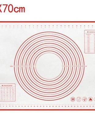 Силиконовый коврик 50*70 для  раскатки теста и выпечки большой термостойкий армированный1 фото