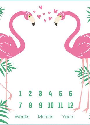 Фотопеленка фотофон для фотосессии розовый фламинго арт 5086