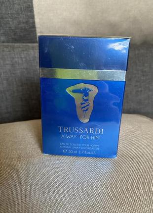 Туалетна вода для чоловіків trussardi a way for him 50 мл, оригінал