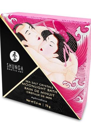 Сіль для ванни shunga moonlight bath - aphrodisia (75 мл), сіль мертвого моря, аромамасла feromon