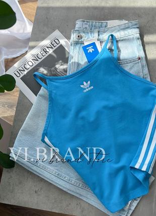 Голубая майка adidas