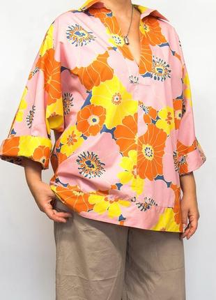 Блуза кимоно, zara, хлопок.1 фото