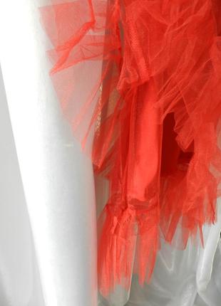 Сукня фатин сітка пишні волани рюші9 фото