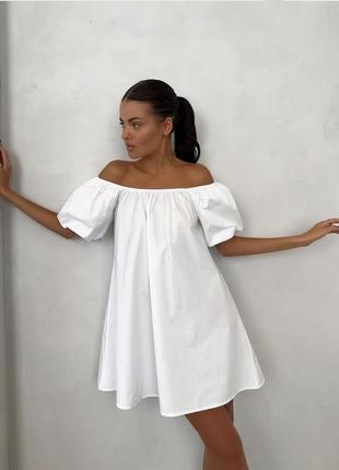 🎨3 кольори! шикарна котонова сукня жіноча біла білий белое платье плаття котон