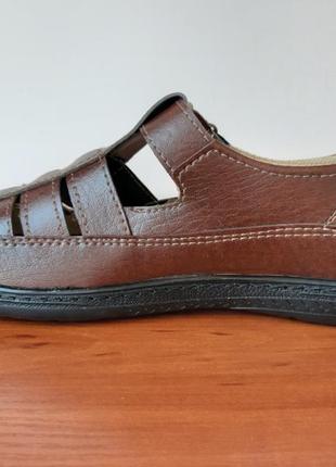 Туфли мужские летние коричневые удобные (код 722)3 фото