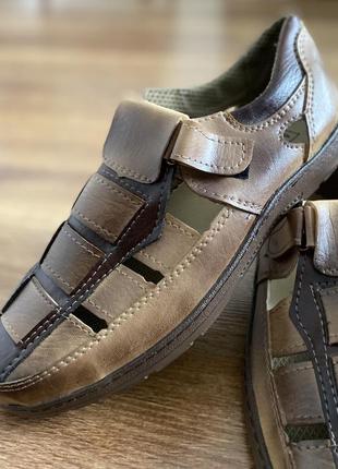 Туфлі чоловічі літні коричневі прошита підошва ( код 5062 )3 фото