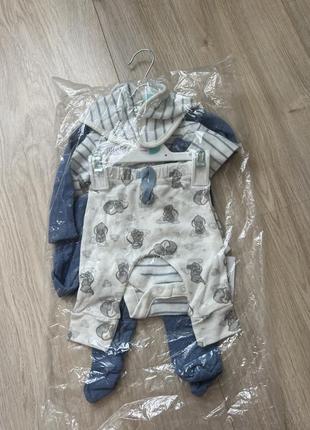 Новый набор костюм хлопковый для новорожденного мальчика george first size оригинал3 фото