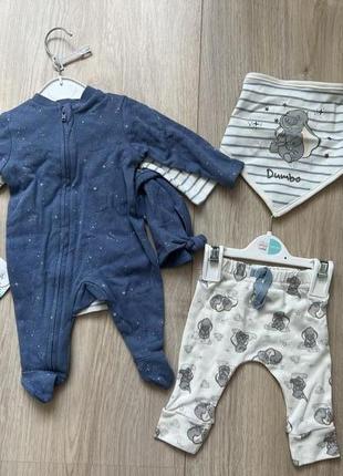 Новый набор костюм хлопковый для новорожденного мальчика george first size оригинал2 фото