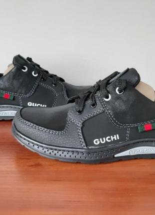 Подростковые туфли мужские спортивные черные прошитые удобные ( код 5102 )6 фото