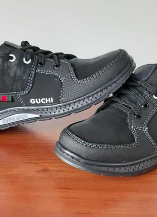Подростковые туфли мужские спортивные черные прошитые удобные ( код 5102 )3 фото