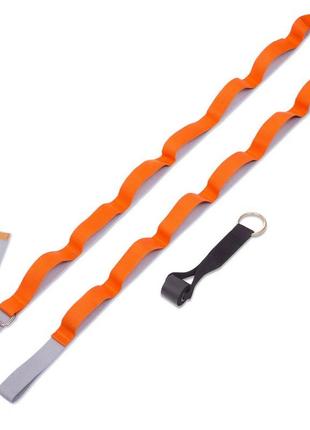 Лента для растяжки 14 петель хлопок stretch strap fi-1796 оранжевый