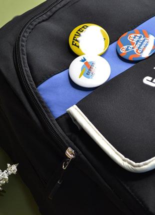 Школьный рюкзак "love", сиреневый, голубой, черный, бирюзовый, 23-99 фото