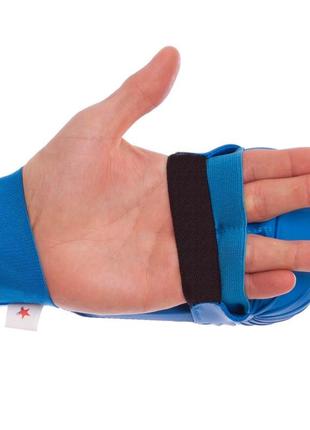 Перчатки для каратэ детские взрослые zelart bo-7250 синий5 фото