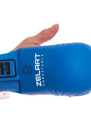 Перчатки для каратэ детские взрослые zelart bo-7250 синий2 фото