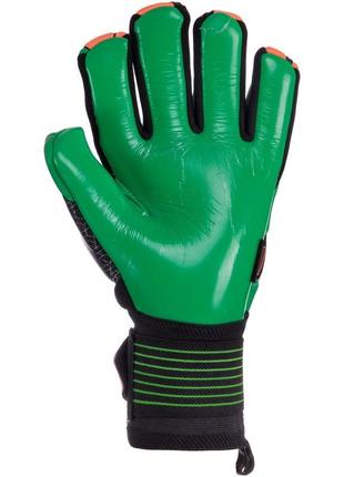 Перчатки вратарские с защитой пальцев soccermax с чехлом  8-10 gk-001 зеленый2 фото