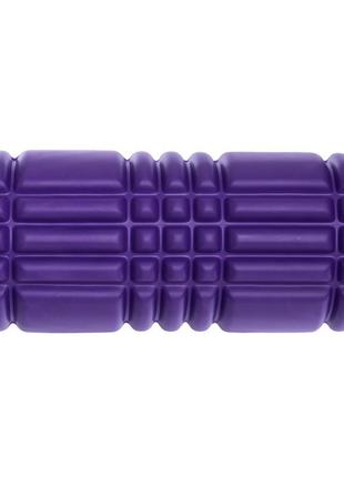 Ролик массажный для йоги, пилатеса, фитнеса grid 3d roller fi-6277 розовый7 фото