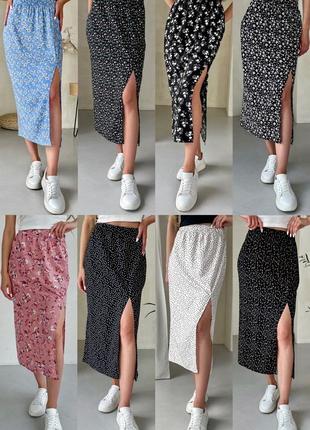 Трендовая юбка модная юбка летняя юбка легкая юбка длинная юбка с разрезом юбка на резинке недорогие юбки модная юбка8 фото