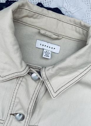Джинсовий піджак з накладними кишенями 🤍2 фото