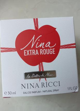 Парфумована вода nina ricci extra rouge 30 ml (залишок 70-80%).10 фото