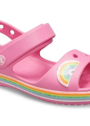 Качественные детские босоножки для девочки crocband imagination sandal, оригинал, размер c12, c13