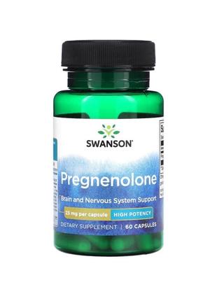 Swanson прегнінолон/ pregnenolone 25 мг — 60 капсул/сша