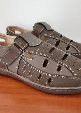 Туфлі чоловічі літні коричневі прошиті ( код 1812 )2 фото