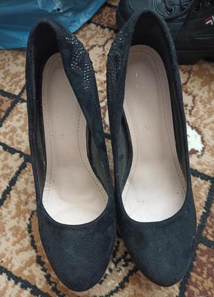 Черные женские туфли2 фото
