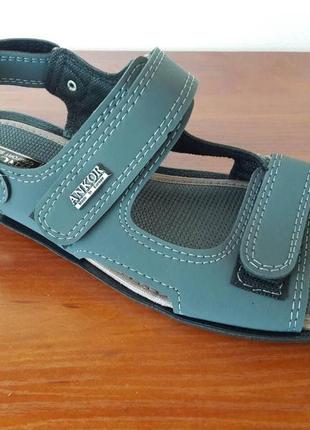 Босоніжки чоловічі сірі на липучках (код 2141)