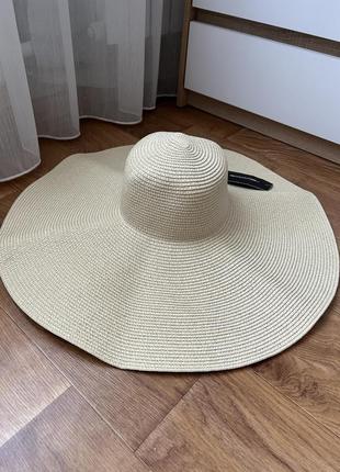 390 грн соломенная шляпка с длинными бортиками pretty little thing1 фото