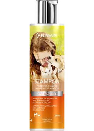Шампунь (польша) репеллентный с маслом ним для собак и кошек 200мл