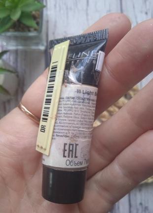 Тональный крем eveline selfie time foundation & concealer тон 11 light beige