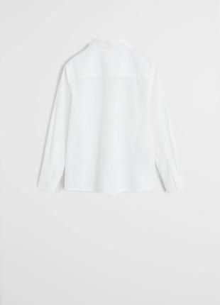 Рубашка белая mango 11-12 р2 фото
