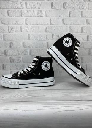 Трендові жіночі кеди конверси converse all star на платформі