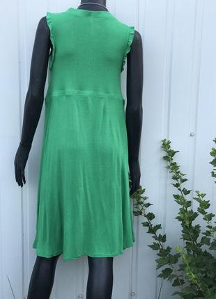 Трикотажне літнє плаття в смарагдовому кольорі5 фото