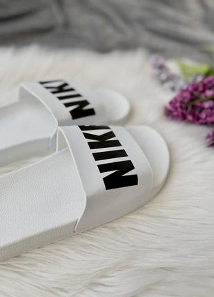 Шлепанцы женские  nike slides big logo ‘white’