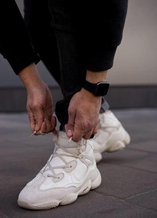 Adidas yeezy boost 500 high beige winter fur3 фото