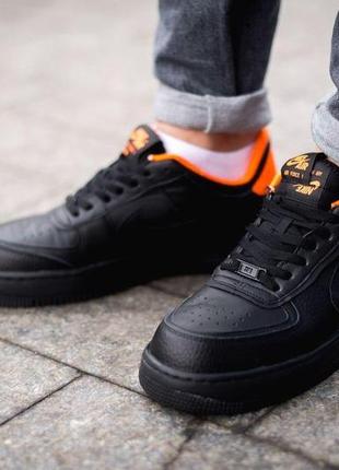 Мужские кроссовки  nike air force shadow black orange