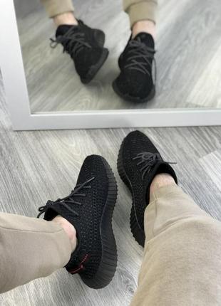 Мужские кроссовки  adidas yeezy boost 350 v2 black full reflective4 фото