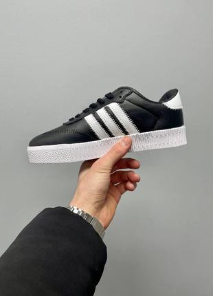 Женские кроссовки  adidas samba rose black white5 фото