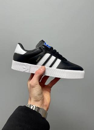 Женские кроссовки  adidas samba rose black white2 фото