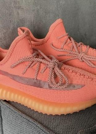 Adidas yeezy boost 350 pink coral ( рефлективные шнурки)
