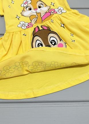 Платье бурундук летнее розовое желтое бирюзовое повседневное платье для девочки4 фото