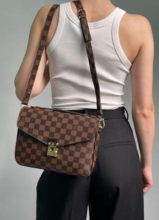 Сумка в стиле louis vuitton pochette metis brown2 фото