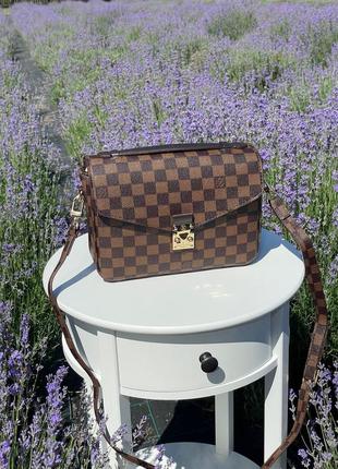 Сумка в стиле louis vuitton pochette metis brown7 фото