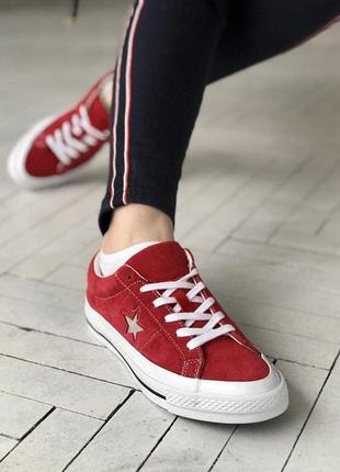 Кеды женские converse low red 1 конверс