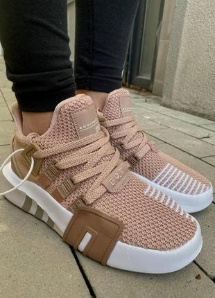 Женские кроссовки  adidas eqt pink white